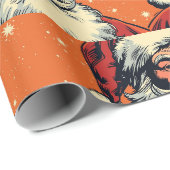 Kerstman Kerstmis Cadeaupapier (Rol Hoek)