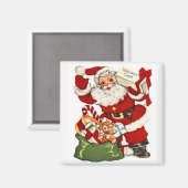 Kerstman & Kerstmis Cheer  Magnet (Voorkant / Achterkant)