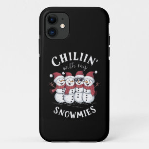 Kerstman Kerstmis Chillen Met Mijn Sneeuwvriendjes Case-Mate iPhone Case