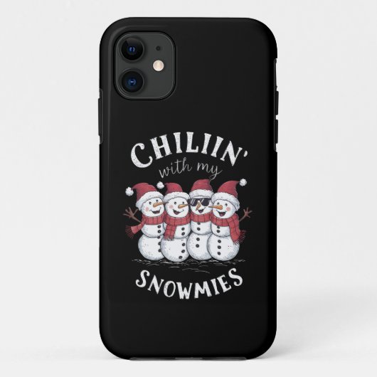 Kerstman Kerstmis Chillen Met Mijn Sneeuwvriendjes Case-Mate iPhone Case (Achterkant)