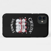 Kerstman Kerstmis Chillen Met Mijn Sneeuwvriendjes Case-Mate iPhone Case (Achterkant (horizontaal))