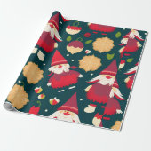 Kerstman Kerstmis Decoraties Water Patroon Cadeaupapier (Uitgerold)