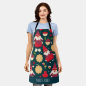 Kerstman Kerstmis Decoraties Water Patroon Schort (Gedragen)