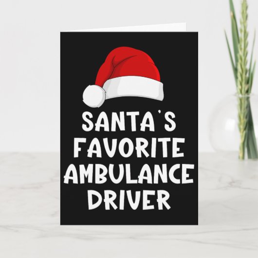 Kerstman Kerstmis Favoriete Ambulancechauffeur Gra Kaart (Voorkant)