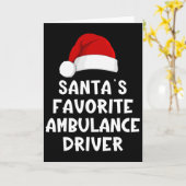 Kerstman Kerstmis Favoriete Ambulancechauffeur Gra Kaart (Gele Bloem)