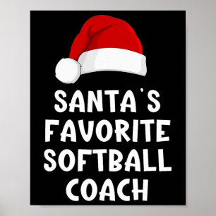 Kerstman Kerstmis Favoriete Zachte Coach Grappige  Poster
