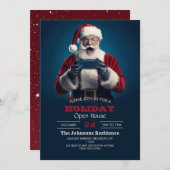 Kerstman Kerstmis Gamer Kaart (Voorkant / Achterkant)