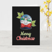 Kerstman Kerstmis Geek Cool Grappig Cadeau-idee Kaart (Gele Bloem)