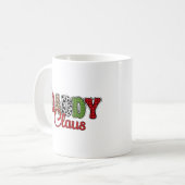 Kerstman Kerstmis Geruite Tekst Ontwerp-50095 Koffiemok (Voorkant links)