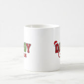 Kerstman Kerstmis Geruite Tekst Ontwerp-50095 Koffiemok (Center)
