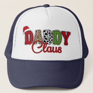 Kerstman Kerstmis geruite tekst ontwerp-50095 Trucker Pet