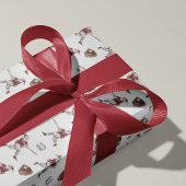 Kerstman Kerstmis honkbal Cadeaupapier