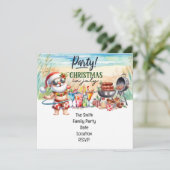 Kerstman Kerstmis in juli Groeten Vakantie Kaart (Staand voorkant)