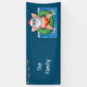 Kerstman Kerstmis in juli Pool Party Banner (Verticaal)