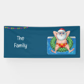 Kerstman Kerstmis in juli Pool Party Banner (Horizontaal)