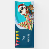 Kerstman Kerstmis in juli Pool Party Banner (Verticaal)
