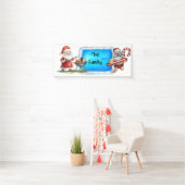 Kerstman Kerstmis in juli zwembadfeest  Spandoek (Insitu)