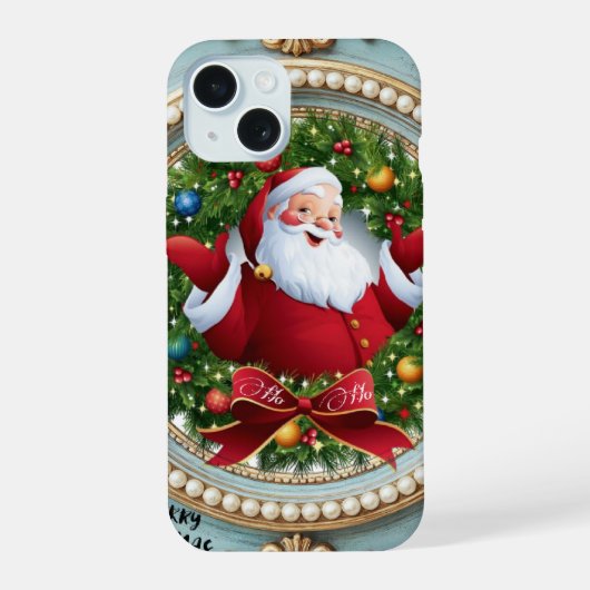 Kerstman Kerstmis iPhone 15 Case (Achterkant)