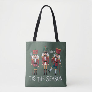 Kerstman Kerstmis is het seizoen Groeps Kerstmis Tote Bag