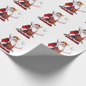 Kerstman Kerstmis Kerstman Japanse Kunst Samurai Cadeaupapier (Hoek)