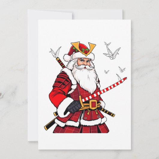 Kerstman Kerstmis Kerstman Japanse Kunst Samurai  Save The Date (Voorkant)