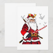 Kerstman Kerstmis Kerstman Japanse Kunst Samurai  Save The Date (Voorkant / Achterkant)