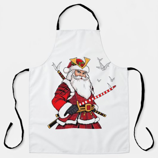 Kerstman Kerstmis Kerstman Japanse Kunst Samurai Schort (Voorkant)