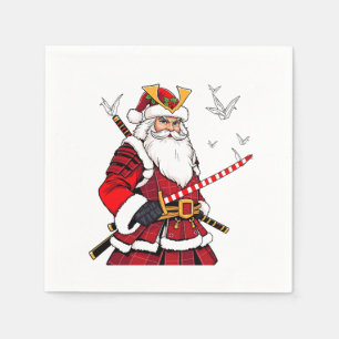 Kerstman Kerstmis Kerstman Japanse Kunst Samurai Servet