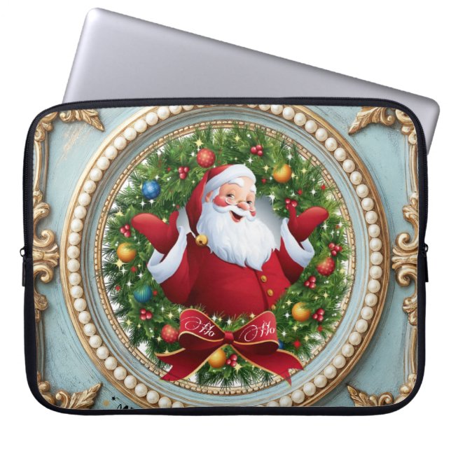 Kerstman Kerstmis  Laptop Sleeve (Voorkant)