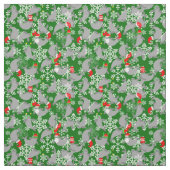 Kerstman Kerstmis Manatee Green Stof (Swatch)
