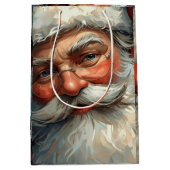 Kerstman Kerstmis Medium Cadeauzakje (Voorkant)