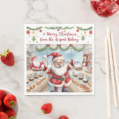 Kerstman Kerstmis met Bakkerij Shop op de luchthav Servet (Insitu)