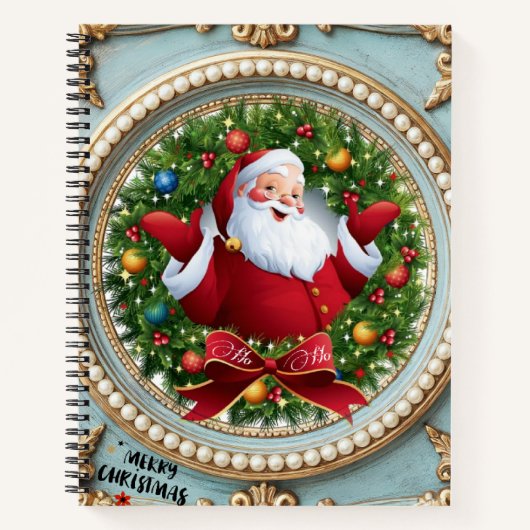 Kerstman Kerstmis Notitieboek (Voorkant)