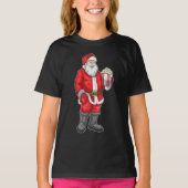 Kerstman Kerstmis Popcorn T-shirt (Voorkant)