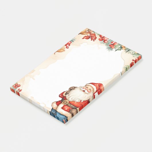 Kerstman Kerstmis Post-it® Notes (Schuin)