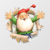 Kerstman Kerstmis Raamdecoratie Raamsticker (Vel)