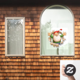 Kerstman Kerstmis Raamdecoratie Raamsticker
