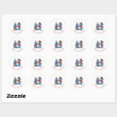 Kerstman Kerstmis Ronde Sticker (Vel)
