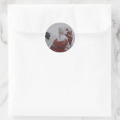 Kerstman Kerstmis Ronde Sticker (Tas)