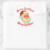 Kerstman Kerstmis  Ronde Sticker (Tas)