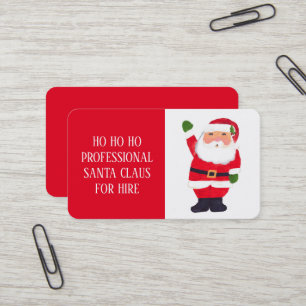 Kerstman Kerstmis Rood slee Hire Professioneel Visitekaartje