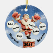 Kerstman Kerstmis Schoorsteenornament Keramisch Ornament (Voorkant)