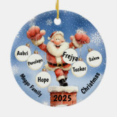 Kerstman Kerstmis Schoorsteenornament Keramisch Ornament (Achterkant)