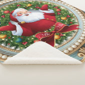 Kerstman Kerstmis Sherpa Deken (3/4)