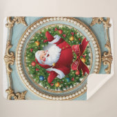 Kerstman Kerstmis Sherpa Deken (Voorkant (horizontaal))