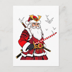 Kerstman Kerstmis Sinterklaas Japanse Kunst Samura Feestdagenkaart