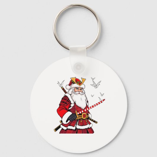 Kerstman Kerstmis Sinterklaas Japanse Kunst Samura Sleutelhanger (Voorkant)