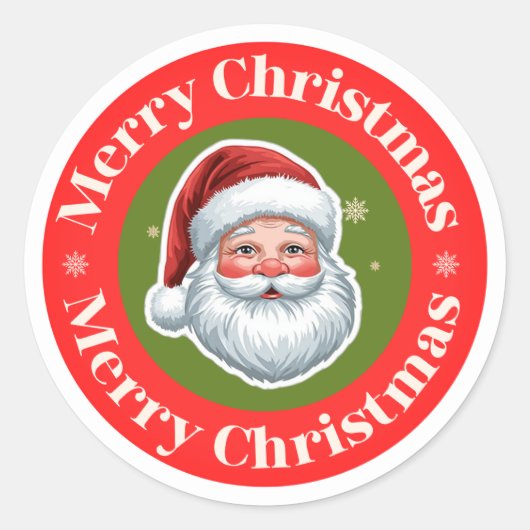 Kerstman Kerstmis Sticker uit het verleden (Voorkant)