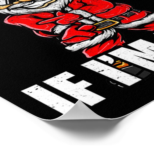 Kerstman Kerstmis Stoute Shirt Volwassene Kerstman Poster (Hoek)