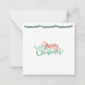 Kerstman Kerstmis Van Ons Thuis Naar Jouw Notitiekaartje (Achterkant)